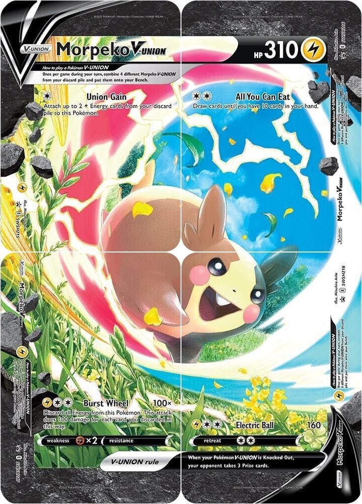 Morpeko V-Union Promo Complet Set Pokemon Card  SWSH215-SWSH218