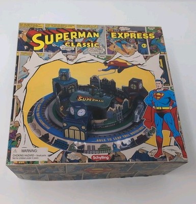 Superman Classic Express Schylling Litho Tin Wind-Up Toy Video Excellent 2005