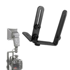 L Shape Camera Flash Bracket Flash Aluminum Alloy Heavy Duty Extension Bar for