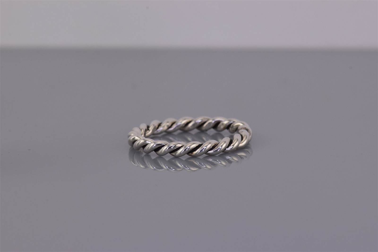 Sterling Silver 3mm Solid Twisted Cable Stackable… - image 6