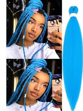 Bold Blue Braiding Hair Pre Stretched Box Braids Hair Extensions 26