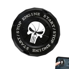Car Push Start Button Cover, Skull Rotary Engine Start Stop Button Decorative