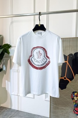 Moncler White Round Neck Short Sleeved T-Shirt Men'S Size L