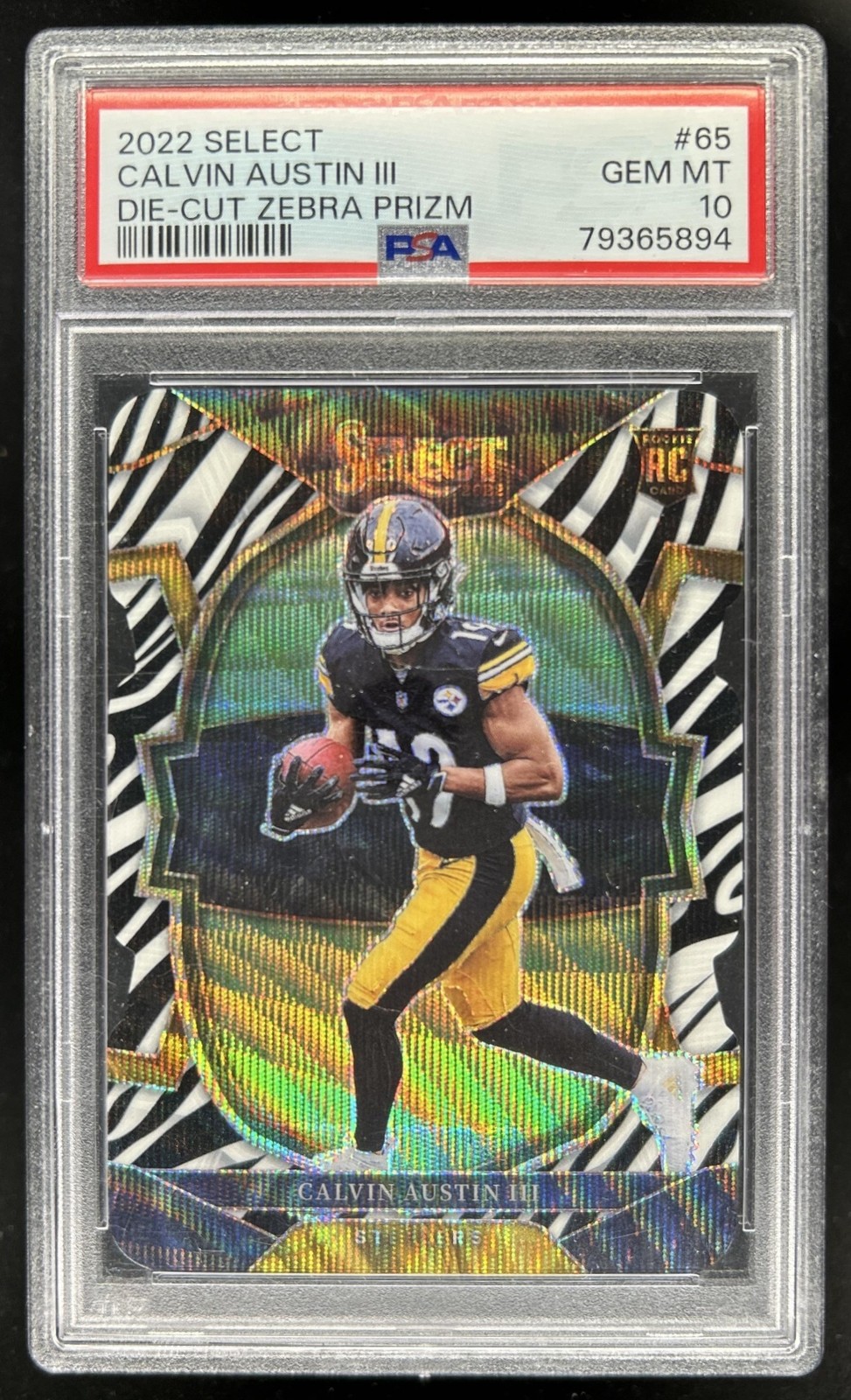 Calvin Austin Panini Select #65 Die-Cut Zebra
