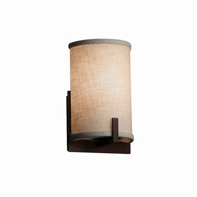 Justice Design Textile Century ADA 1 Lt Sconce, Dk Brz, Crm, Incan