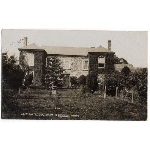 BARTON HOUSE Bere Ferrers Devon, RP Postkarte, gestempelt 1913