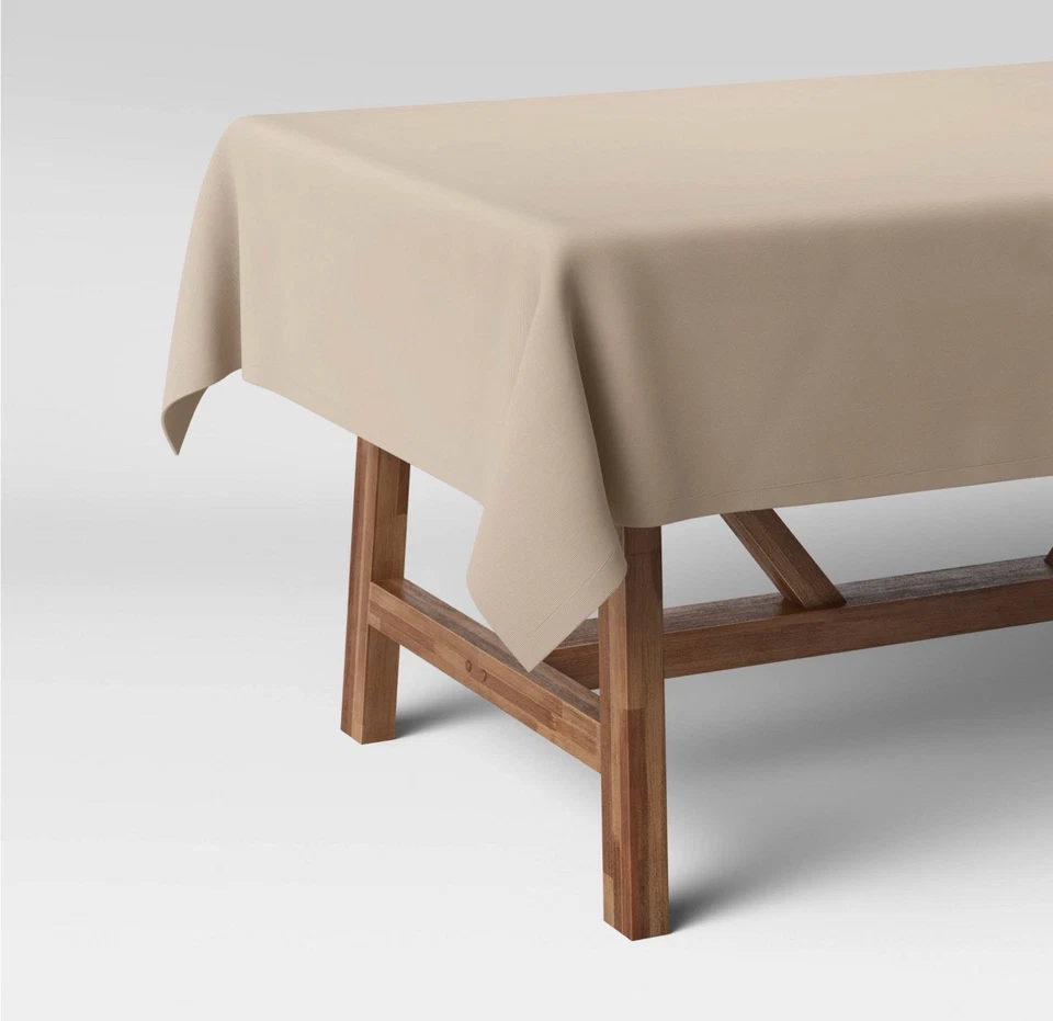 🥥 Threshold 60" x 120" Solid Cotton Blend Rectangular Tablecloth🆕 AS SHOWN👇 - Image 2 of 4