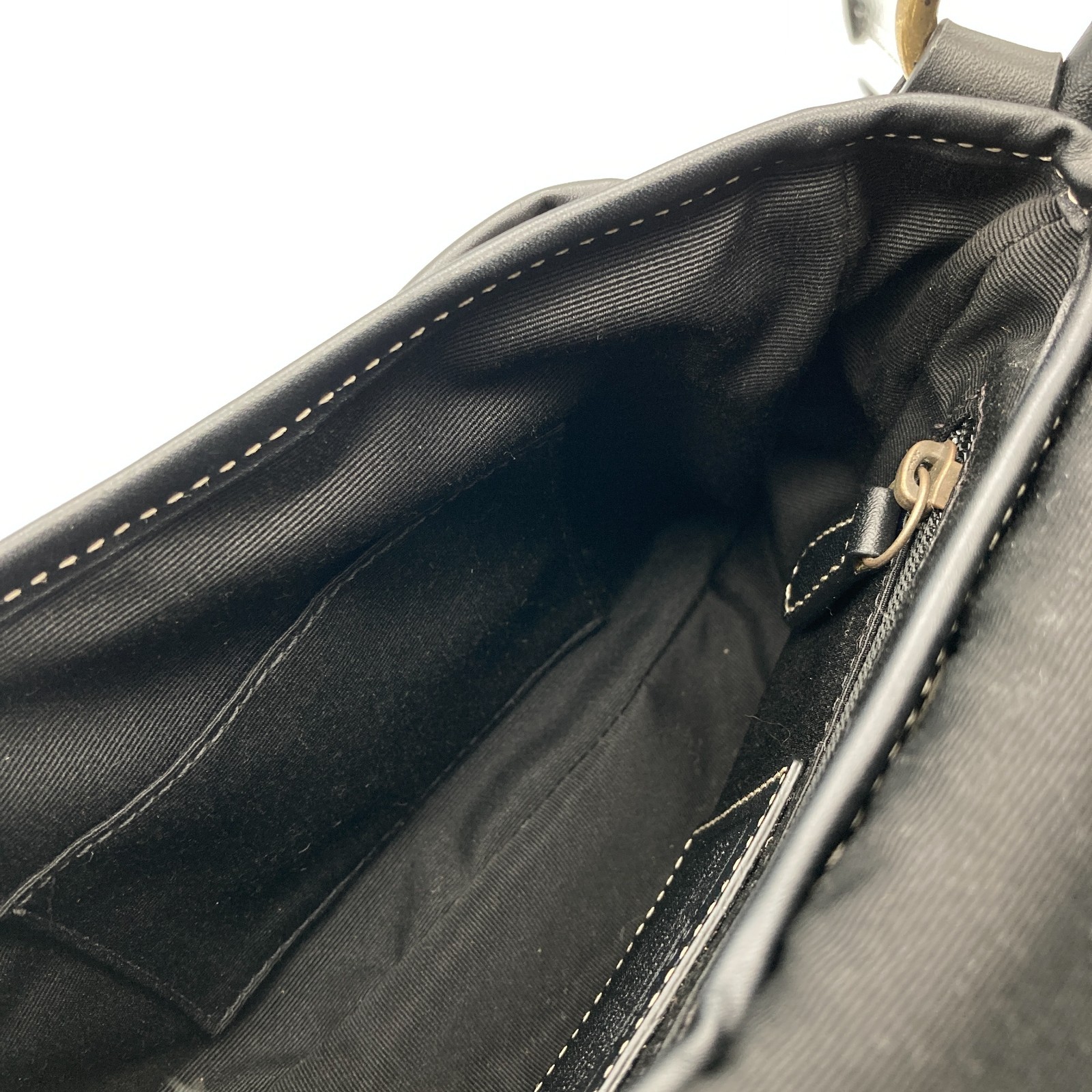 Auth COACH Signature Turn Lock One Shoulder Bag  F10566 Black Gold | B2557/N thumbnail 18