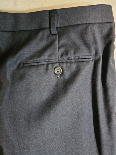 Vintage Lauren By RALPH LAUREN 100% Wool Blue 2 Pc Suit Mens 50 Reg 44x32 Pants - Picture 8 of 24