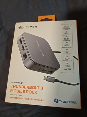 Hyperdrive Thunderbolt 3 Mobile Dock Mac PC iPad New Sealed box