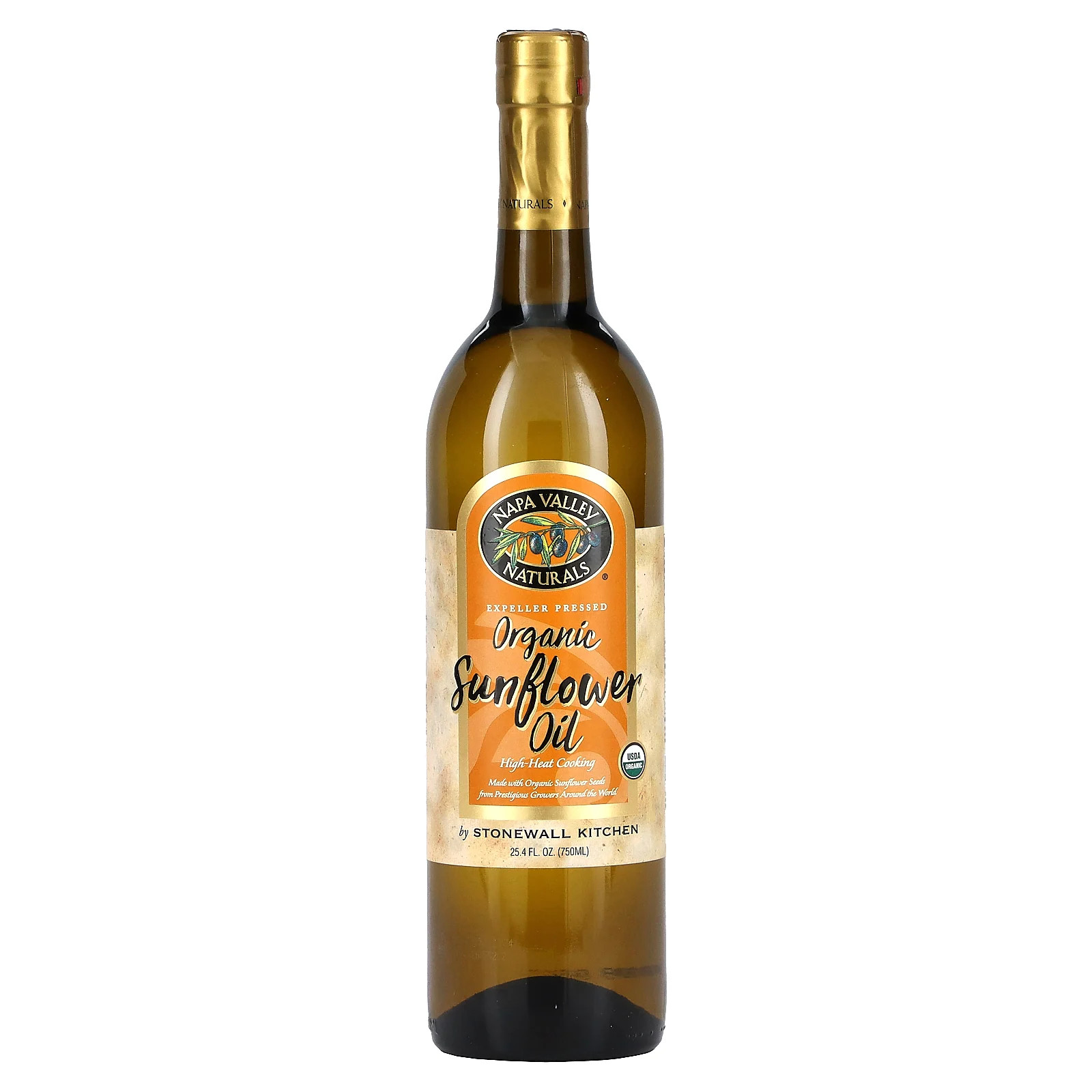 Органическое подсолнечное масло, 25,4 жидких унции (750 мл)
