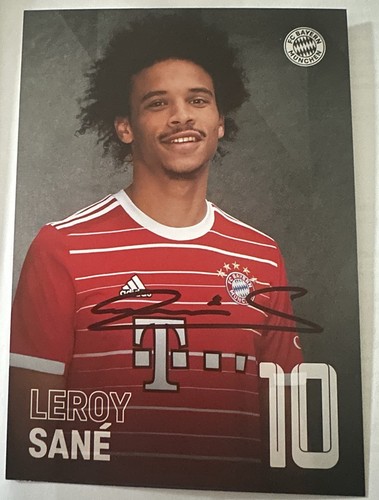 AUTOGRAMM LEROY SANE FUSSBALL DFB BAYERN MÜNCHEN ( 2 )