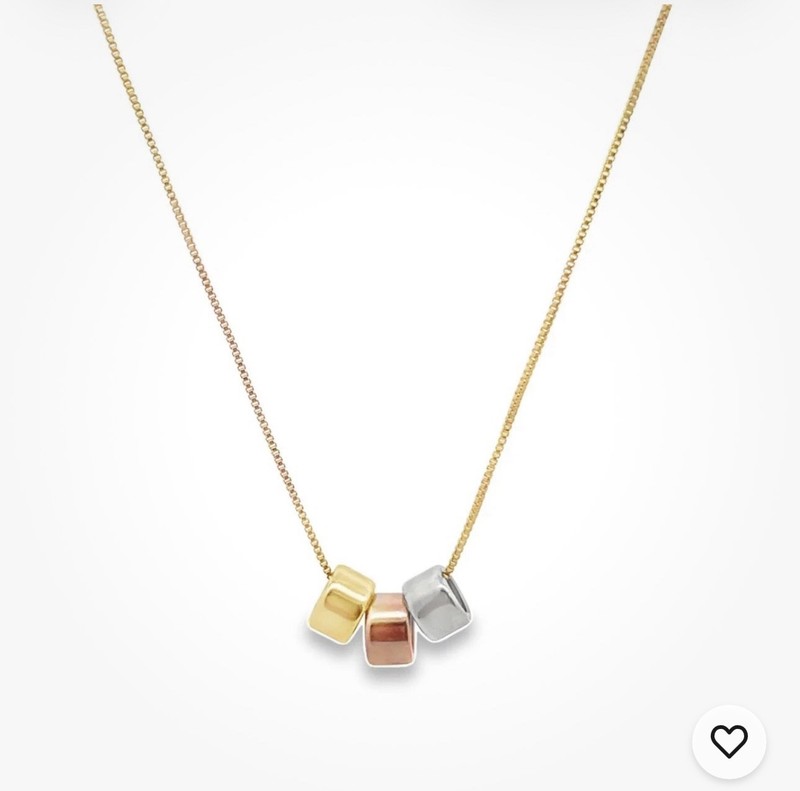 Necklace with Three Colors Pendant Fashion Jewelry