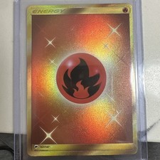 Pokémon TCG Fire Energy Burning Shadows Holo Card 167/147 Secret Rare on eBay