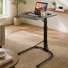 Spaceways Foldable Portable Laptop Desk Computer Table Adjustable Height Gaming