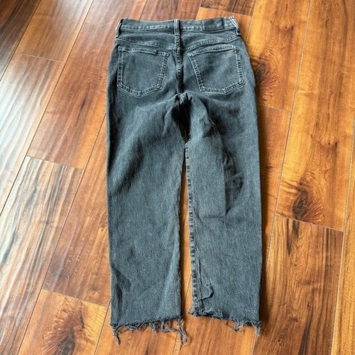 Madewell The Perfect Vintage Jean Black Wash Distressed Hem Womens Size 26 - Picture 3 of 6