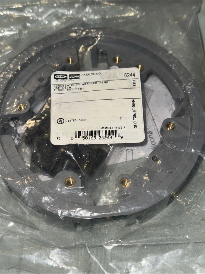 Anillo adaptador de caja de piso redondo no metálico RACO 6244 gris Foto 3 de 4