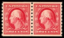 momen: US Stamps #393 Coil Pair MINT OG NH PSE Cert XF-SUP LOT #88189