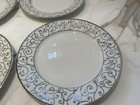 Spal Porcelain Portugal “Plaza” Dinner Plates Fine Bone China Silver Lot 4 EUC — photo 7