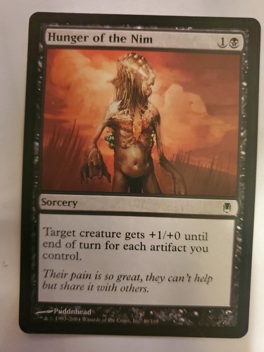 MTG Magic The Gathering Card Hunger of the Nim Sorcery Black Darksteel 2004