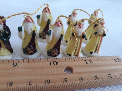Christmas Victorian Look Miniature Santa Ornaments Variety 18 pc 1" inch or less - Picture 5 of 13