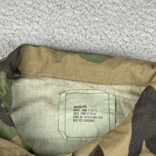 US Air Force Jacket Medium Long Woodland Camo Military Coat Combat Patches - Picture 5 of 18