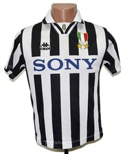JUVENTUS 1995/1996 VINTAGE HOME BASIC FOOTBALL SHIRT KAPPA SIZE XS ADULT