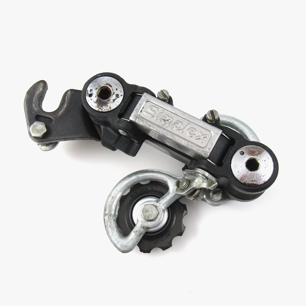 Simplex Prestige rear derailleur, silver/black, new original
