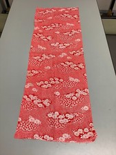 Japanese Vintage Kimono Fabric cloth Boro cotton red scrub dirt 40.5x14.1inch