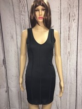 Shasa bodycon style v neck day dress black size options 