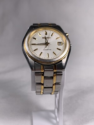 Seiko Kinetic 5M42 0H20 quartz Japan made 6J men's watch | eBay