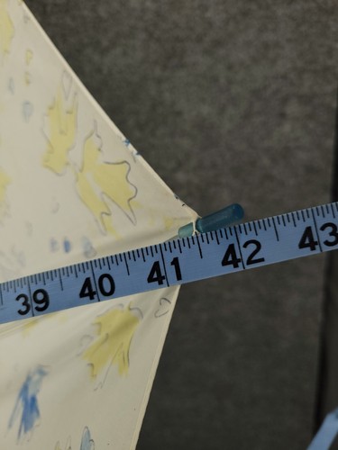 Vintage Nina Ricci Umbrella L'Air Du Temps Wood Handle Birds In Flight White - Picture 13 of 21