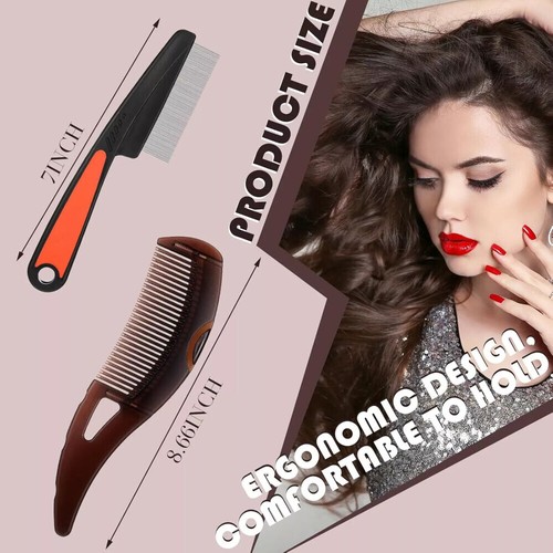 Scalp Psoriasis Comb Stainless Steel Fine Tooth Hair Grooming Dandruff Removal - Picture 6 of 6