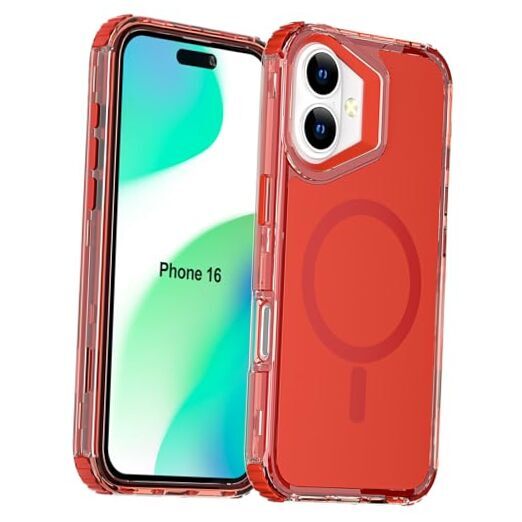 for iPhone Case Silicone Compatible with 16 Deep Red(Silicone) with Magsafe