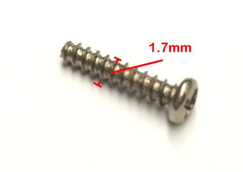 Micro Screw Tiny Popular M 1.7mm x 11mm Round Head for Hobby RC Toy Parts 50pcs - Picture 3 of 3