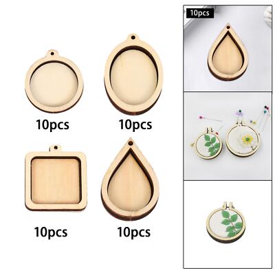 10 Stück Mini-Stickrahmen für Festivals, Dekoration, Charm-Anhänger, DIY