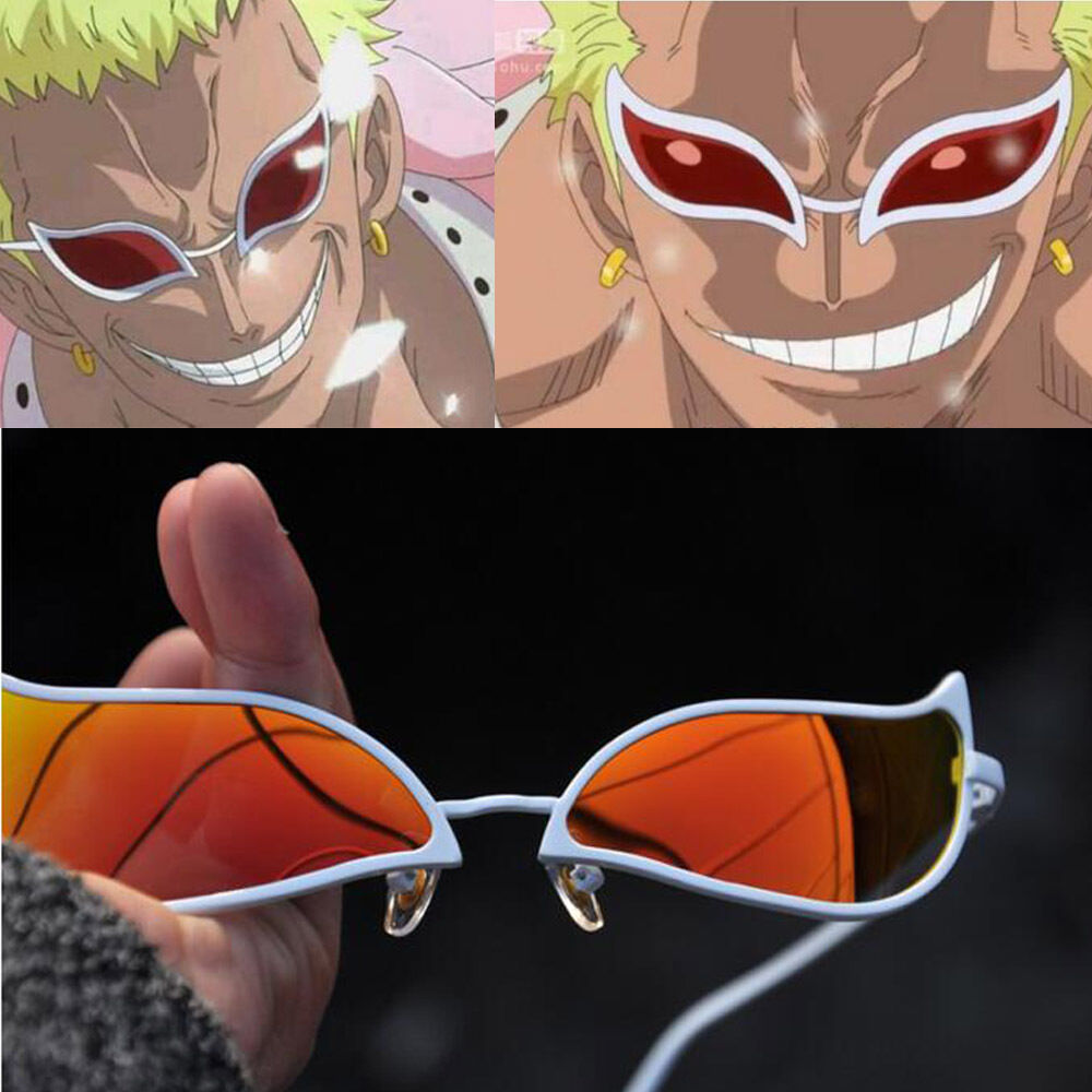 Anime One Piece Joker Donquixote Doflamingo Eyes Sunglasses Cosplay Glasses  Prop