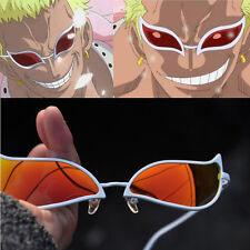  VANLINKER Anime Doflamingo Glasses One Piece Joker Cosplay  Sunglasses Accessories UV400 White Metal Frame VL9663 : Clothing, Shoes &  Jewelry