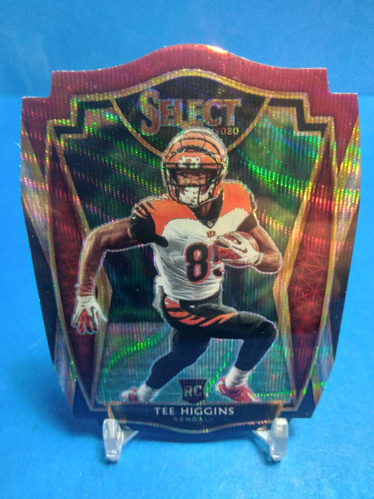 2020 Panini Select Premier Level Tee Higgins #160 Tri-Color Prizm Die-Cut RC