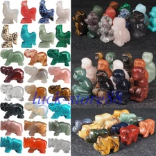 Natural Hand Carved Animal Natural Crystal Healing Gemstone Carving Specimen 2"