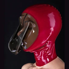Latex Mask Hood with Breath Hole for Experience Suffocation Fetish BDSM 0.4mm
