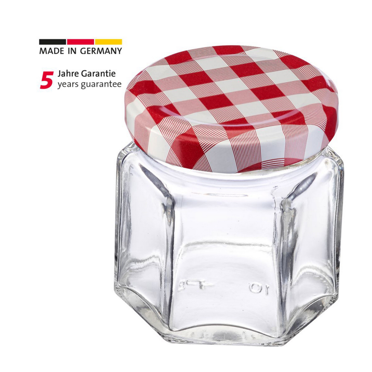 Darware Einmachgläser Set – 3 Stück, Rot & Weiß, 1 Quart (946 Ml) – Perfekt Für Weihnachts-Deko, Basteln & Aufbewahrung