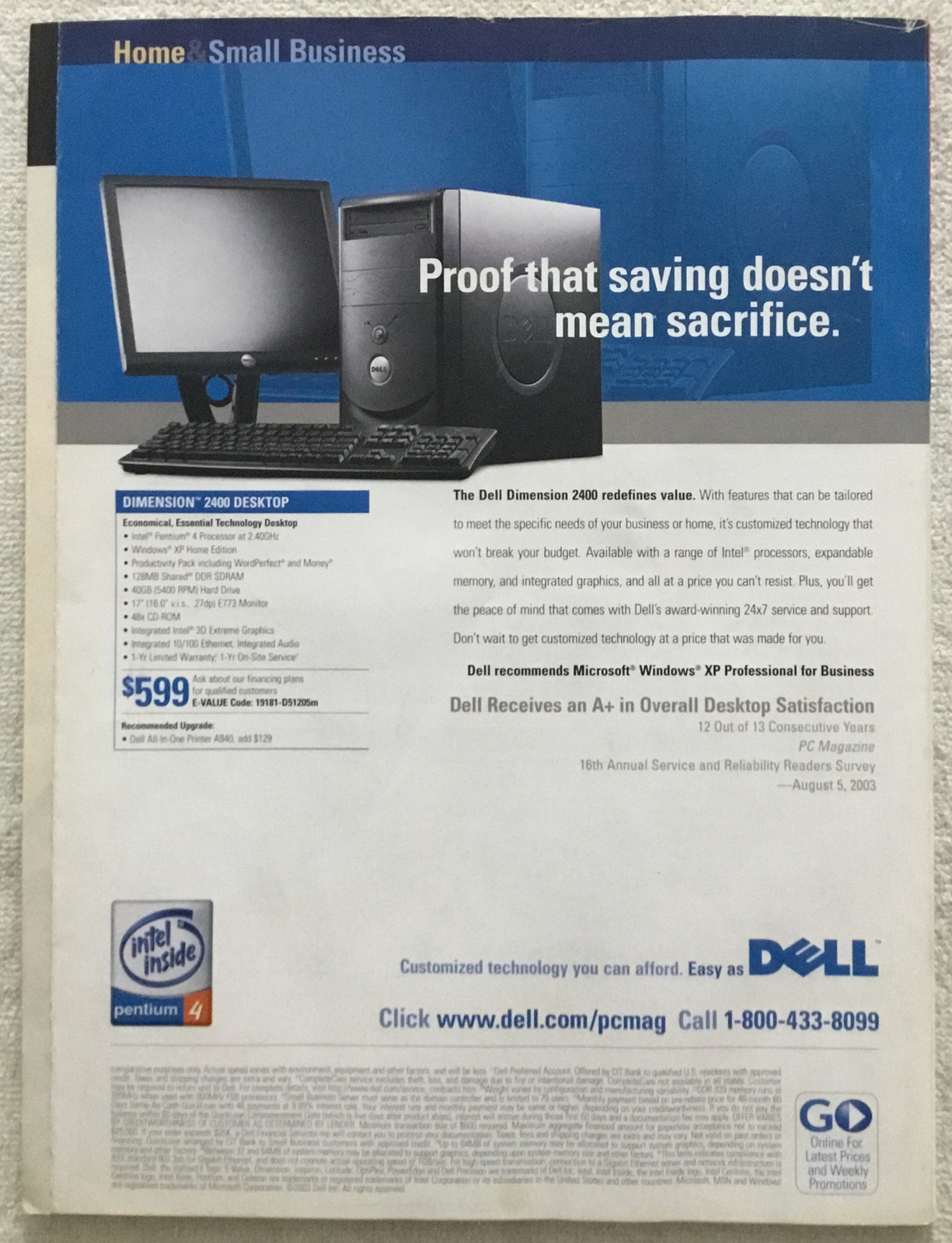 PC Magazine January 20, 2004 Best Products of the Year, Desktops ...