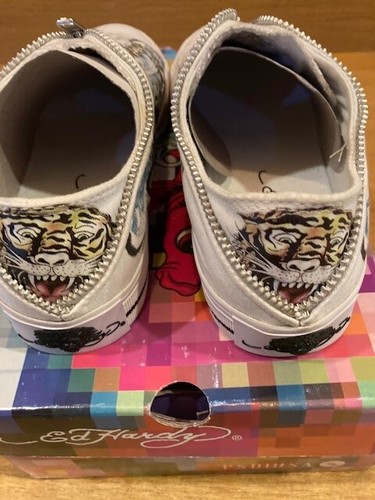 Ed Hardy LR BRONX Damenschuhe Turnschuhe UK 2,5 EUR 36 NEU WEISS - Bild 4 von 5