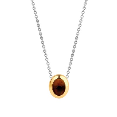Ti Sento Milano Collier mit braunem Crystal vergoldet 3928TB/42 (48 cm)