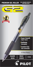 , G2 Premium Gel Roller Pens, Bold Point 1 Mm, Pack of 12, Black