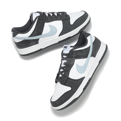 Nike Dunk Low White Anthracite Light Armory Blue Men Casual Shoes IB3079-100 - Picture 7 of 8