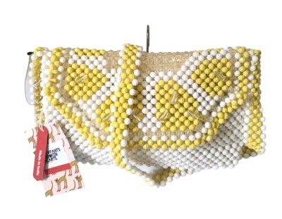 BOUFFANTS & BROKEN HEARTS by Kendra Dandy Beaded Crossbody Bag MSRP $158.00