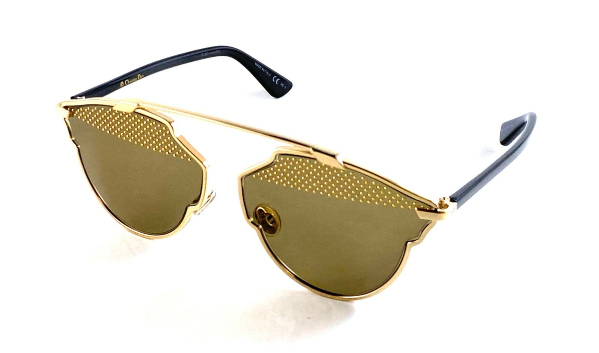 Christian Dior DiorSoRealS RHL5V Gold/Brown Sunglasses 59-13-140