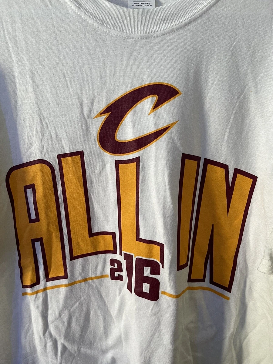 Men's White Cleveland Cavaliers City Edition Downtown Franklin Long Sleeve  T-shirt